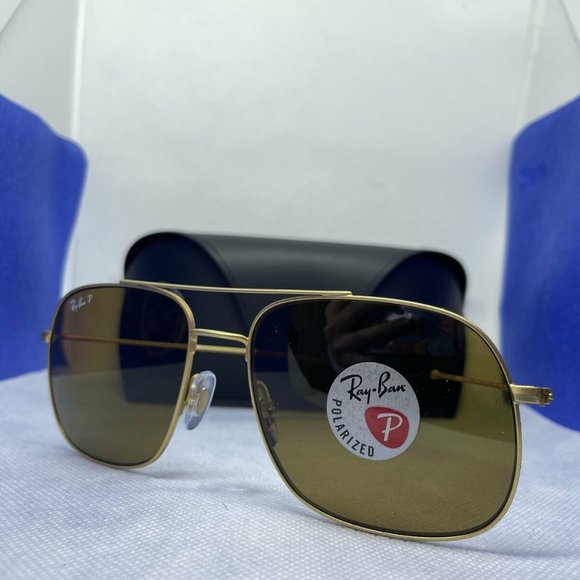 Ray-Ban RB 3595 9013/83 59mm ANDREA Gold/Brown Polarized